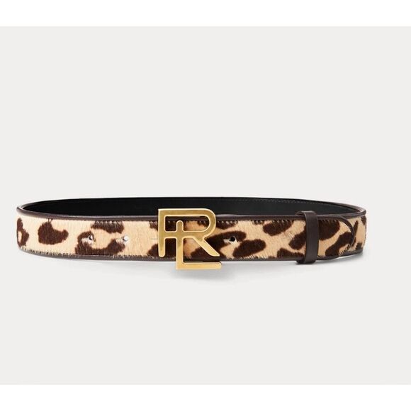 Ralph Lauren Accessories - Ralph Lauren Collection Leopard Print Hair Calf Leather Belt XS